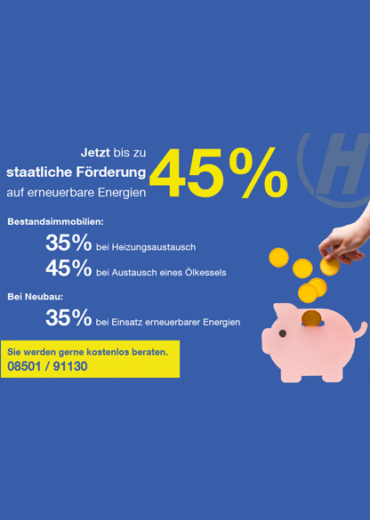 Jetzt bis zu 45% staatliche Förderung auf erneuerbare Energien Hoffmann Firmengruppe