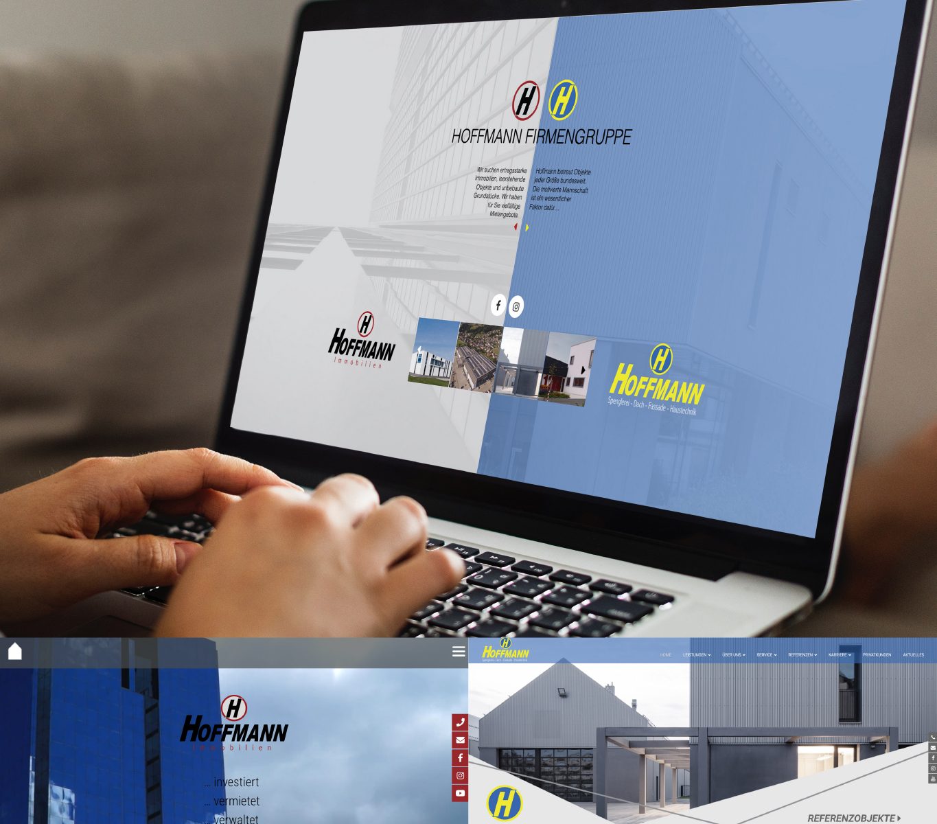 Hoffmann Firmengruppe neue Webdesign, Programmierung