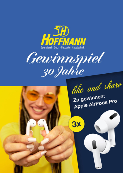 30 Jahre Hoffmann Jubiläums-Gewinnspiel 3 x Apple AirPods pro